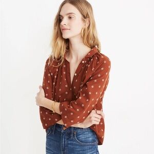 Madewell Raglan Peasant Top